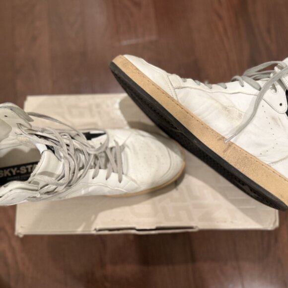 AMAZING LIMITED EDITION VINTAGE GOLDEN GOOSE MEN'S SKY-STAR WHITE SIZE 12 - Picture 7 of 7
